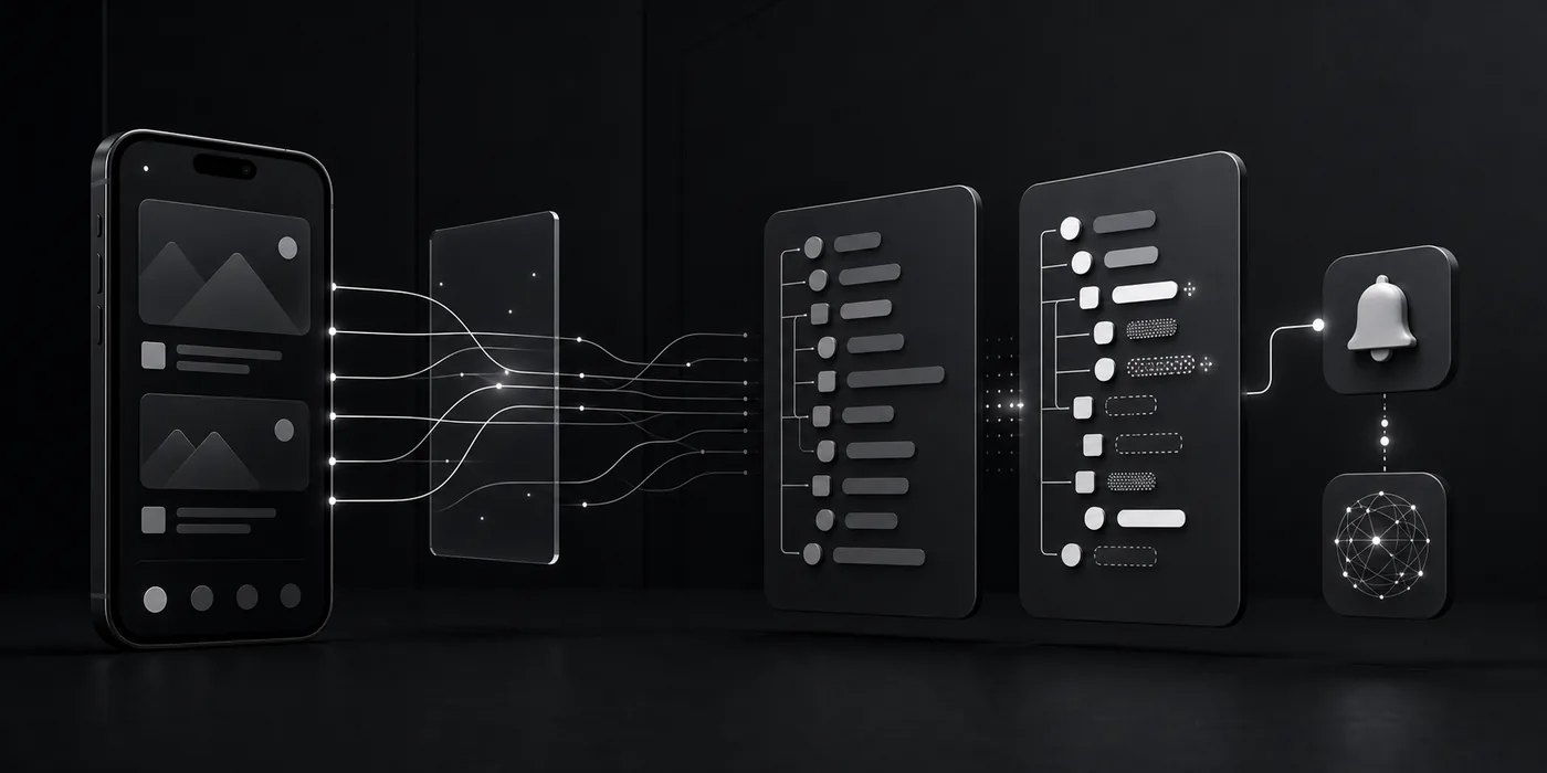 Abstract mobile API schema drift visualization